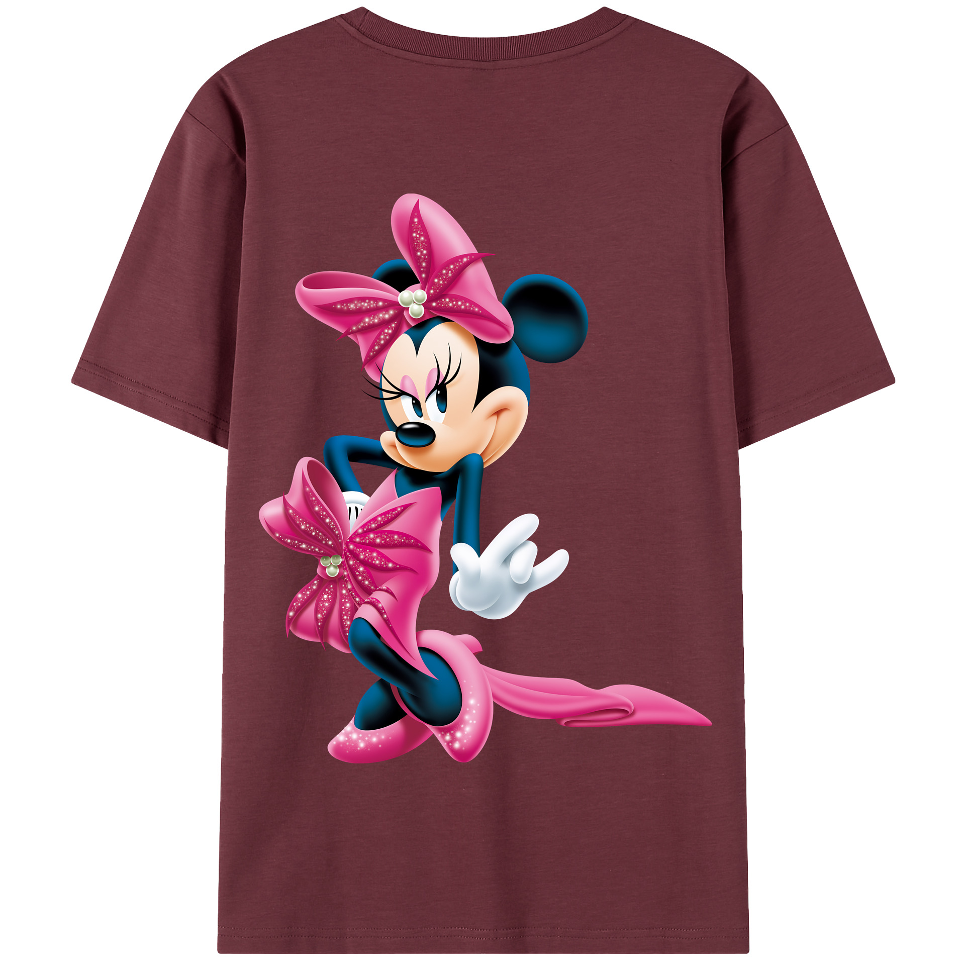 （画像用） ミッキーマウス Mickey Mouse 綿100％半袖Tシャツ（背面プリント）